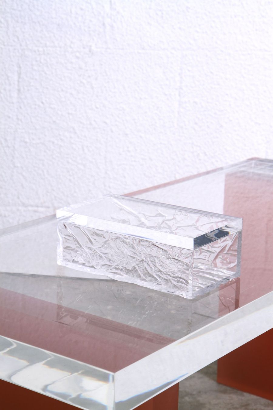 Crushed Ice Acrylic Box Clear