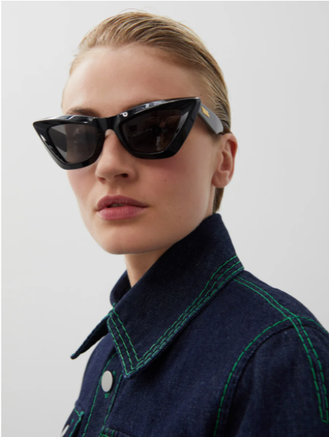 Angular cat eye deals glasses